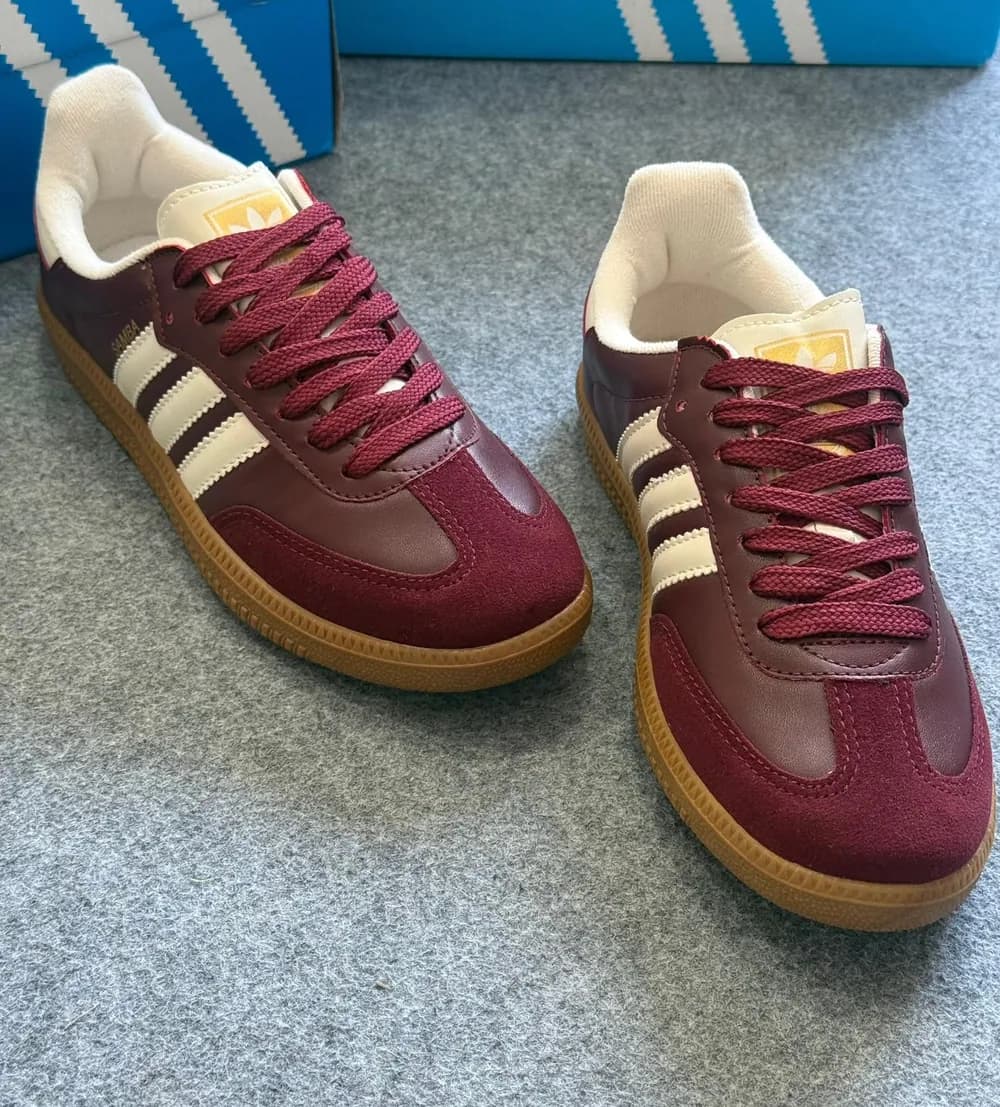 Tênis Adidas Samba Sintético Feminino Bordo — foto 2
