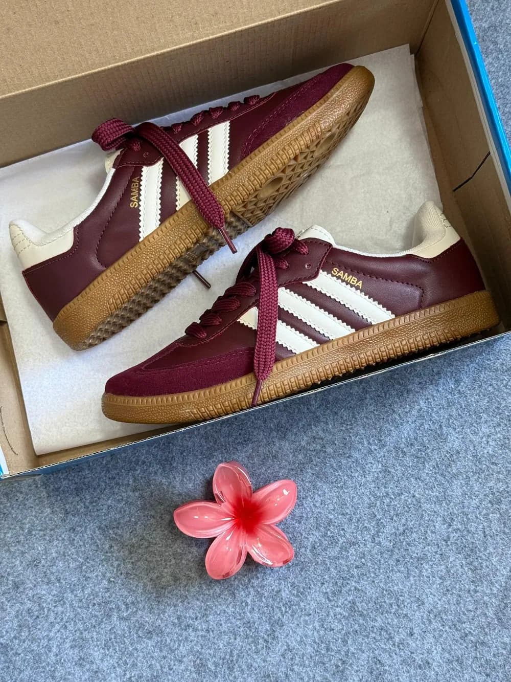 Tênis Adidas Samba Sintético Feminino Bordo — foto 4