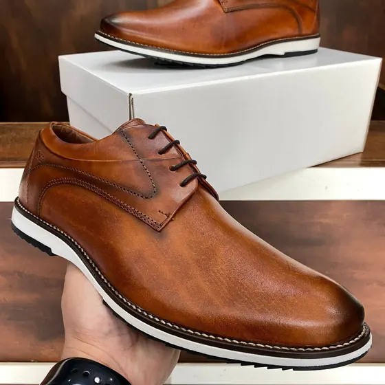 Tênis Boss Oxford Couro