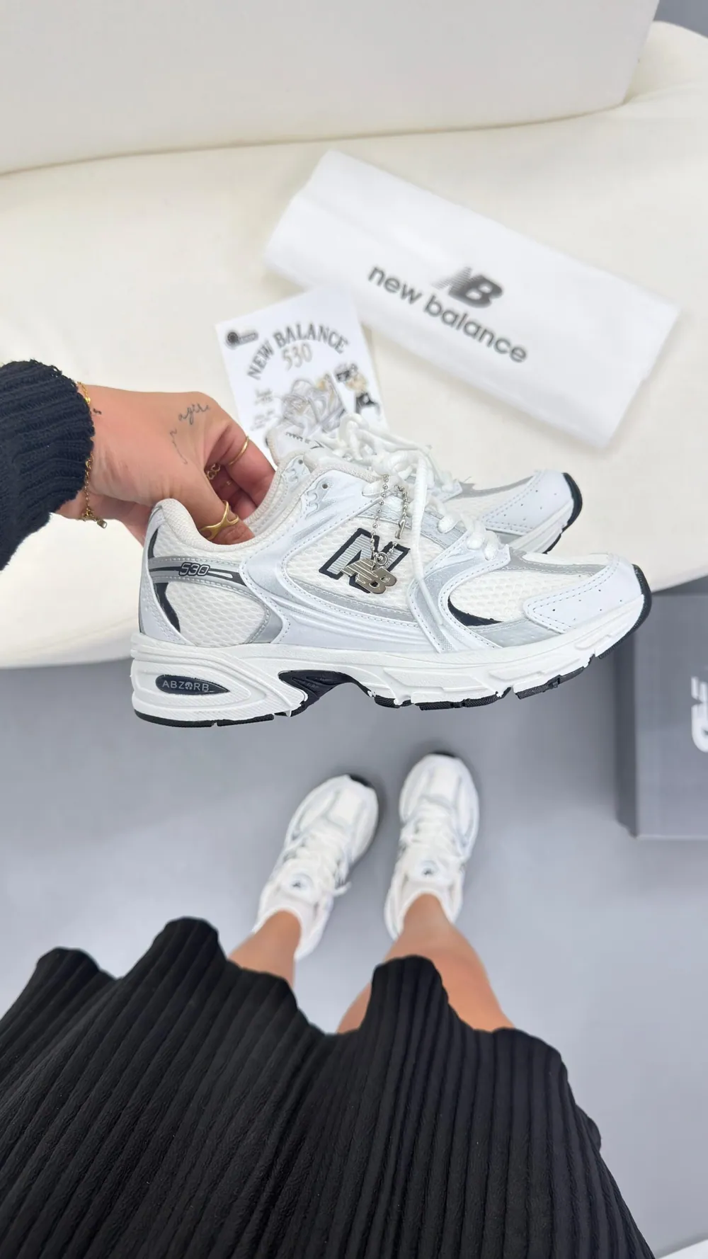 Tênis New balance 530 sintético Branco/Cinza — foto 3