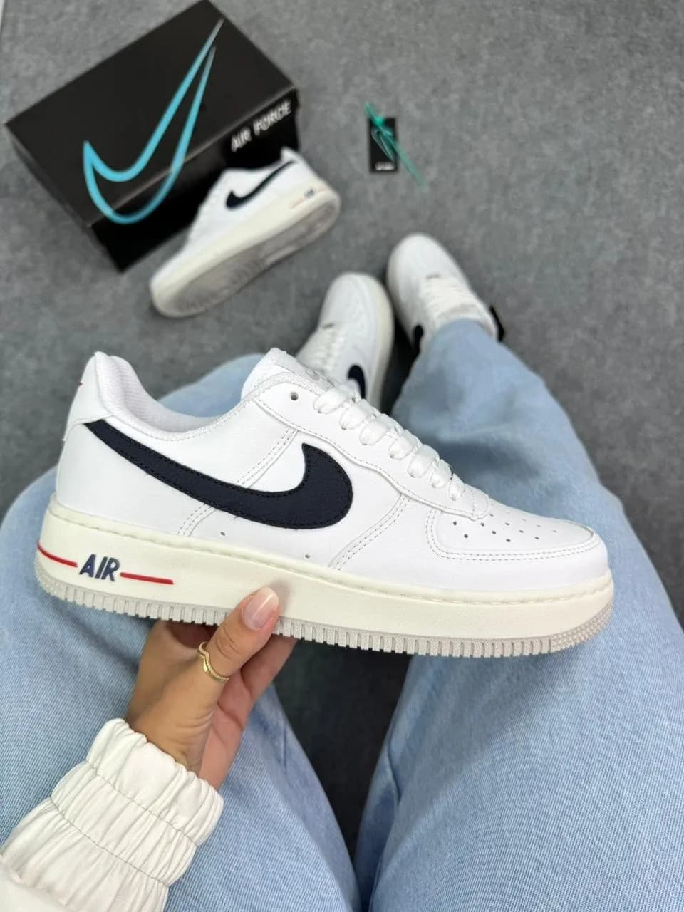 Tênis Nike Air Force Branco /Marinho — foto 1