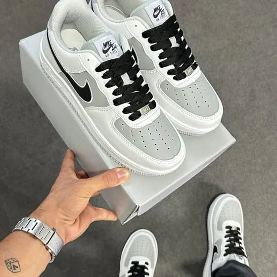 Tênis Nike Air Force F1 Branco/cinza/preto