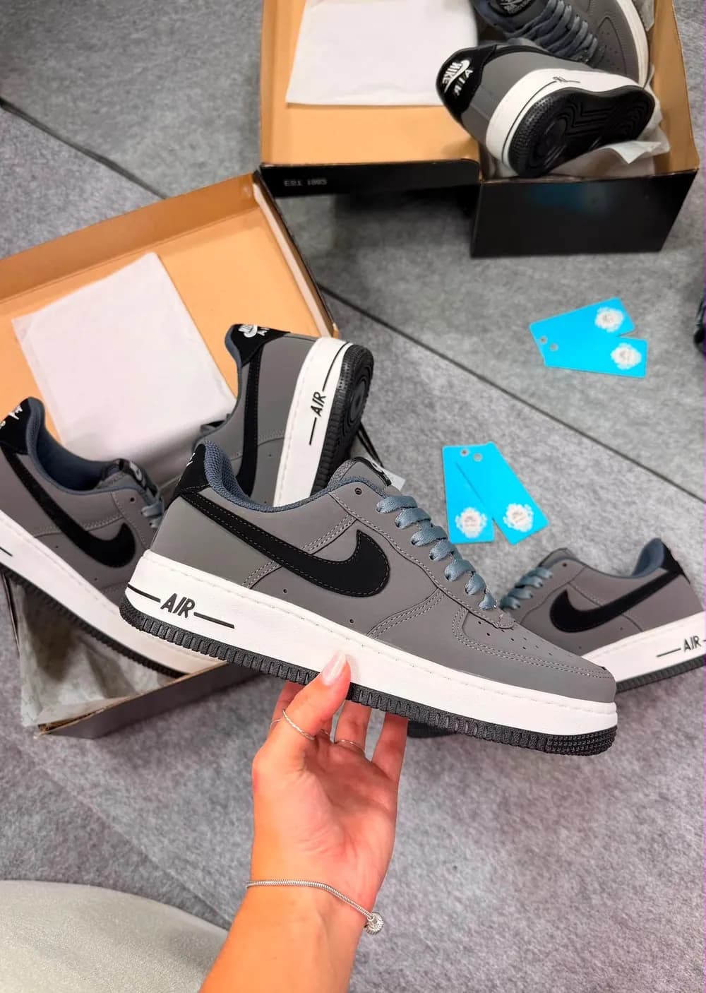Tênis Nike Air Force Grafite/Preto — foto 1