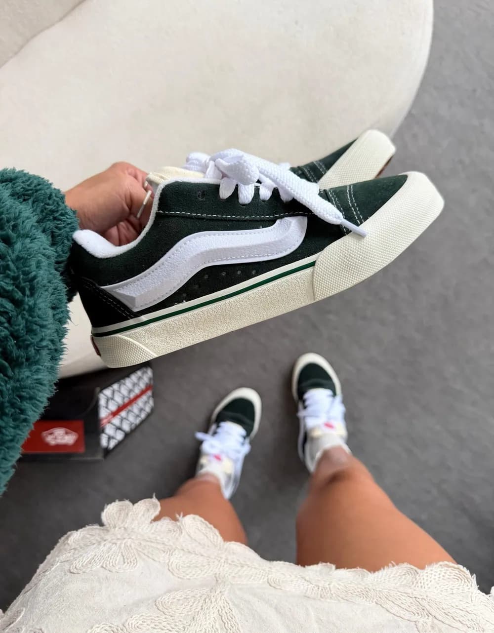 Tênis Vans KNU Unissex Verde Musgo — foto 4