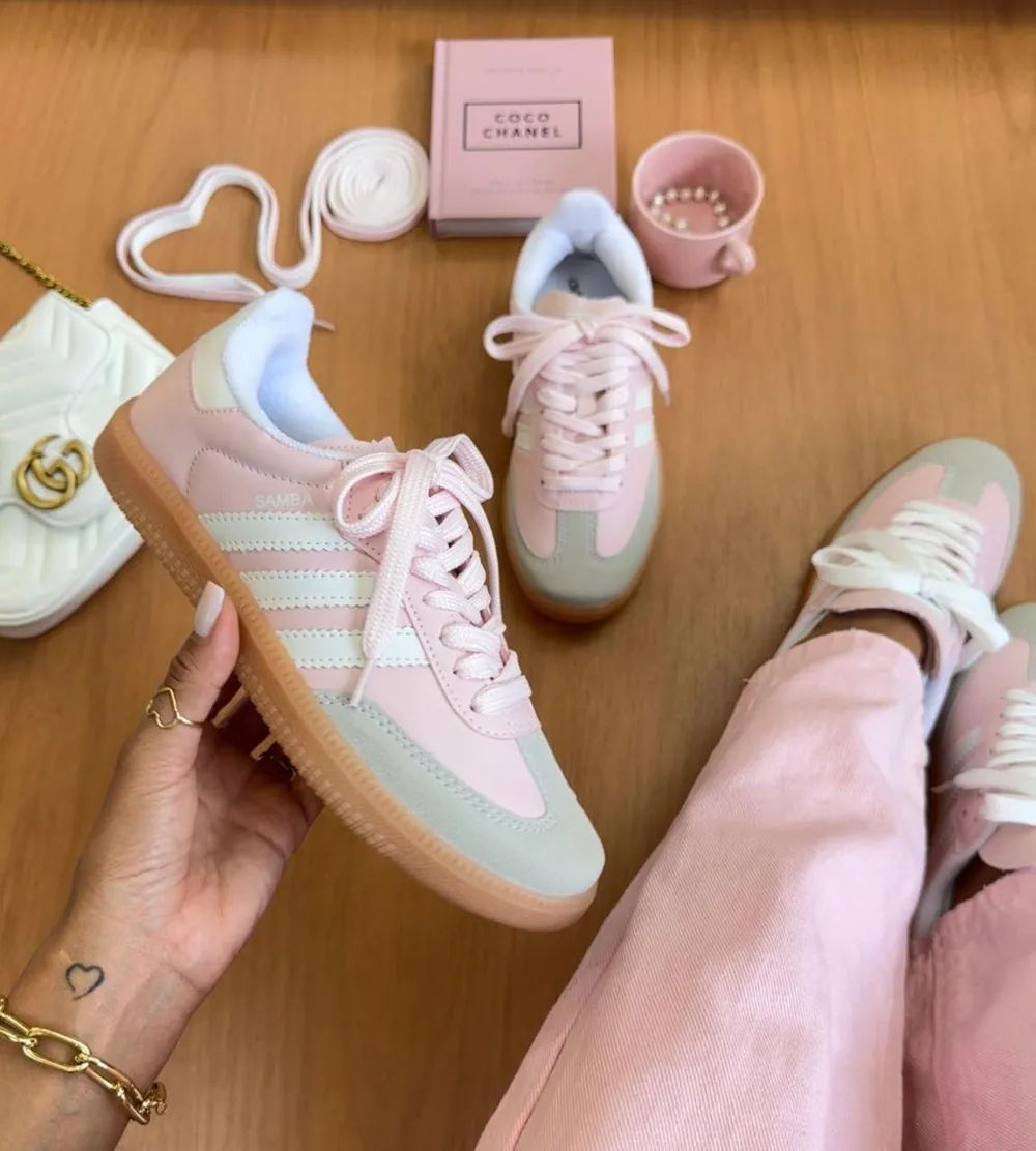 Tênis Adidas Samba Sintético Feminino Rosa bb — foto 1