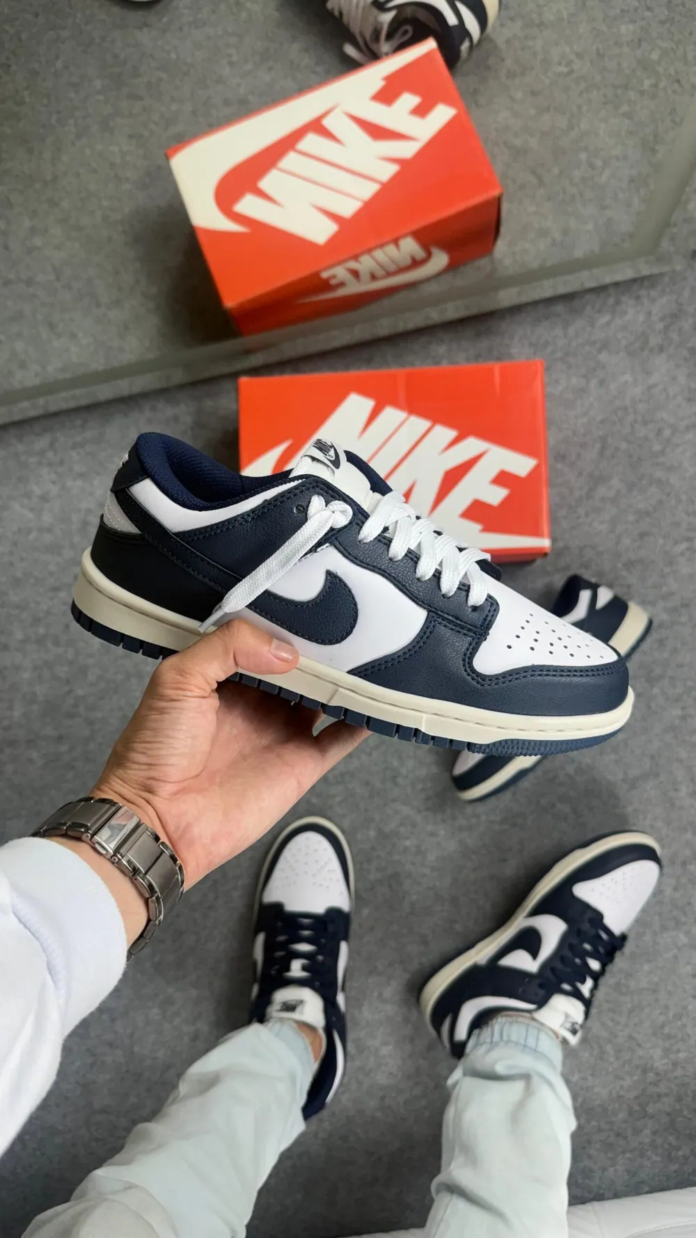 Tênis Nike Dunk low Pro Luxo Marinho/Branco — foto 1