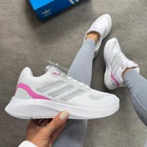Tênis Run Falcon Branco/Rosa — foto 1